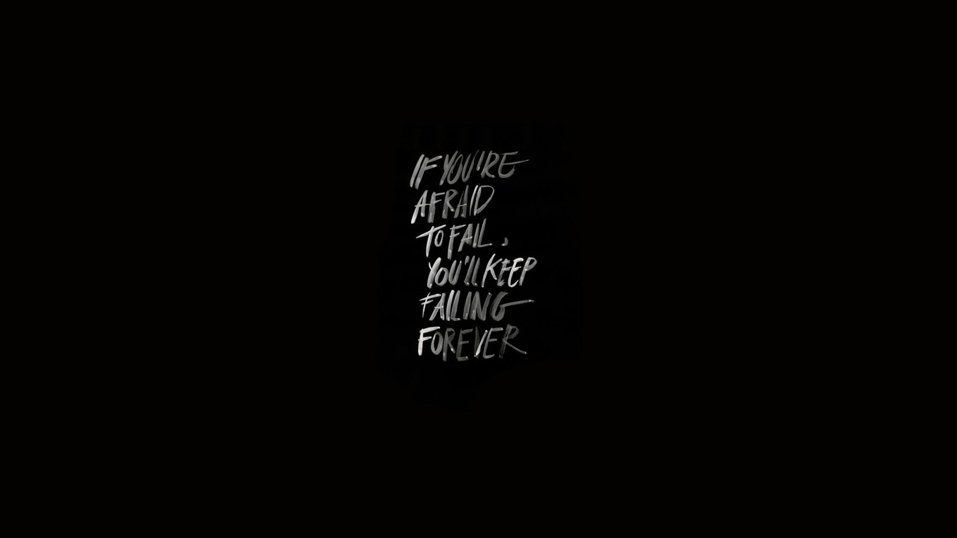 Wallpaper typography, quote, minimalism, copy space, black background