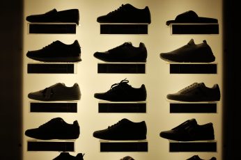 Wallpaper shoe, showcase, store