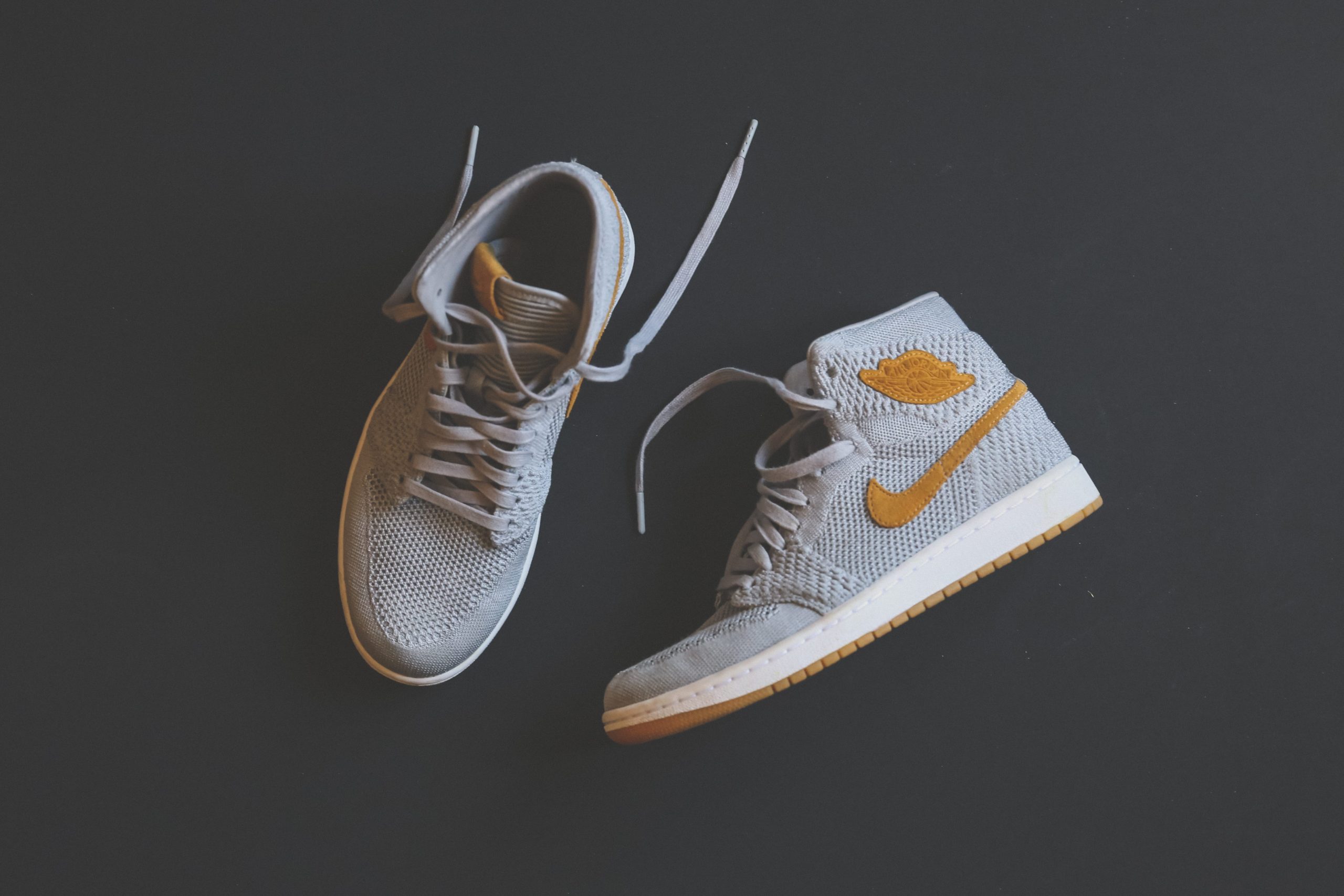 Wallpaper grey-and-white Air Jordan 1’s, clothing, apparel, shoe, footwear