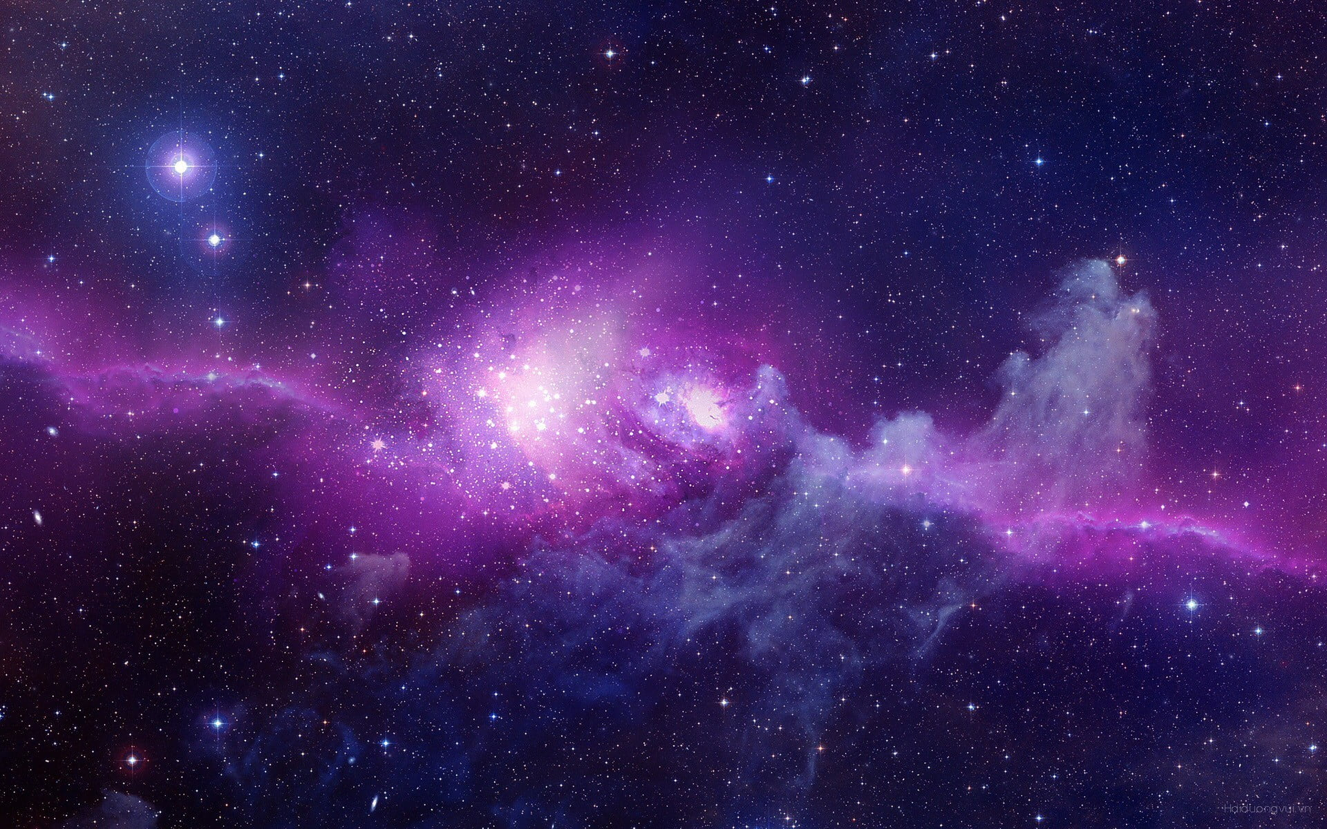 Wallpaper purple and gray nebula digital wallpaper, space, stars, space art
