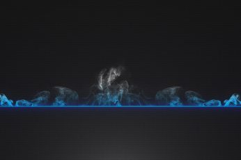 Blue smoke, blue and white smoke digital illustration, digital art