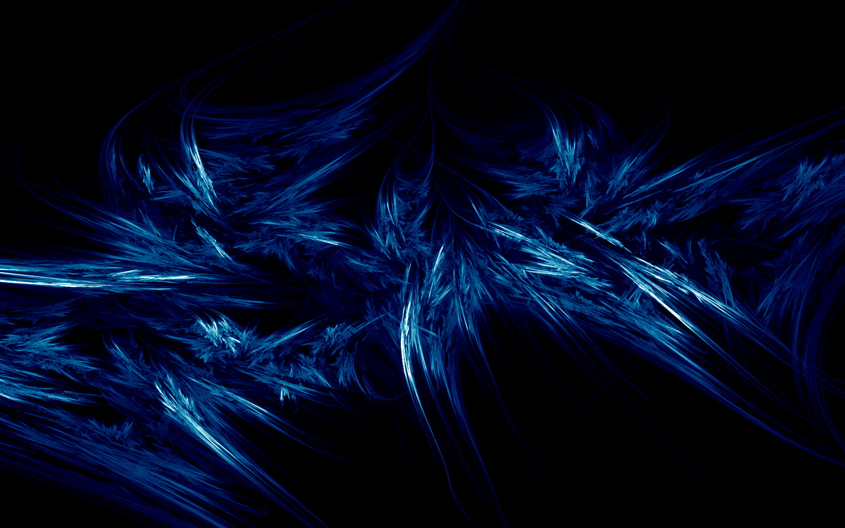 Blue and black abstract painting, digital art, black background