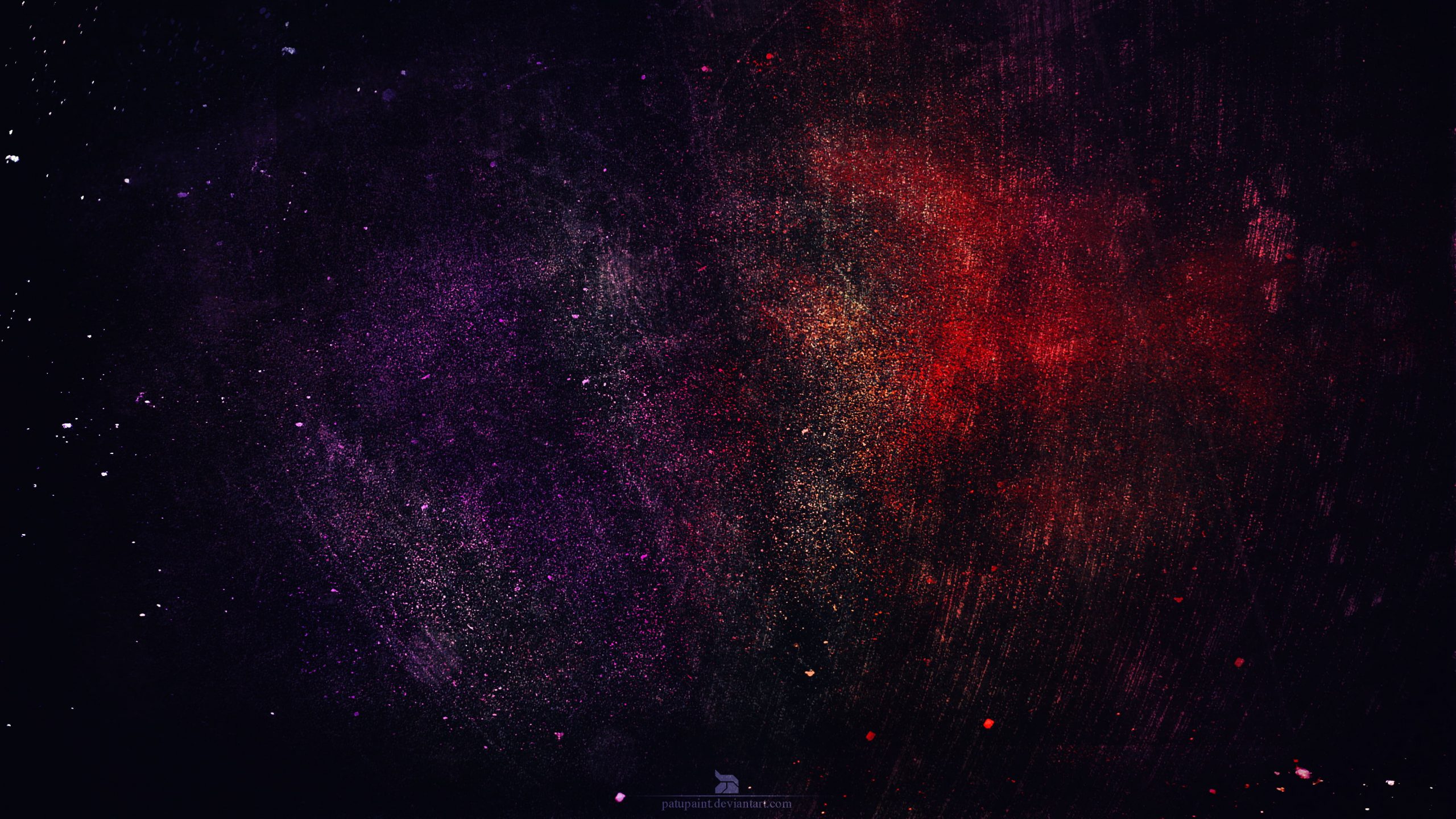 Galaxy wallpaper, digital art, artwork, abstract, red, purple