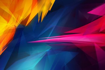 Blue, yellow, and pink abstract wallpaper, digital art, purple