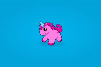 Pink My Little Pony illustration, unicorn, vector, cartoon, cyan
