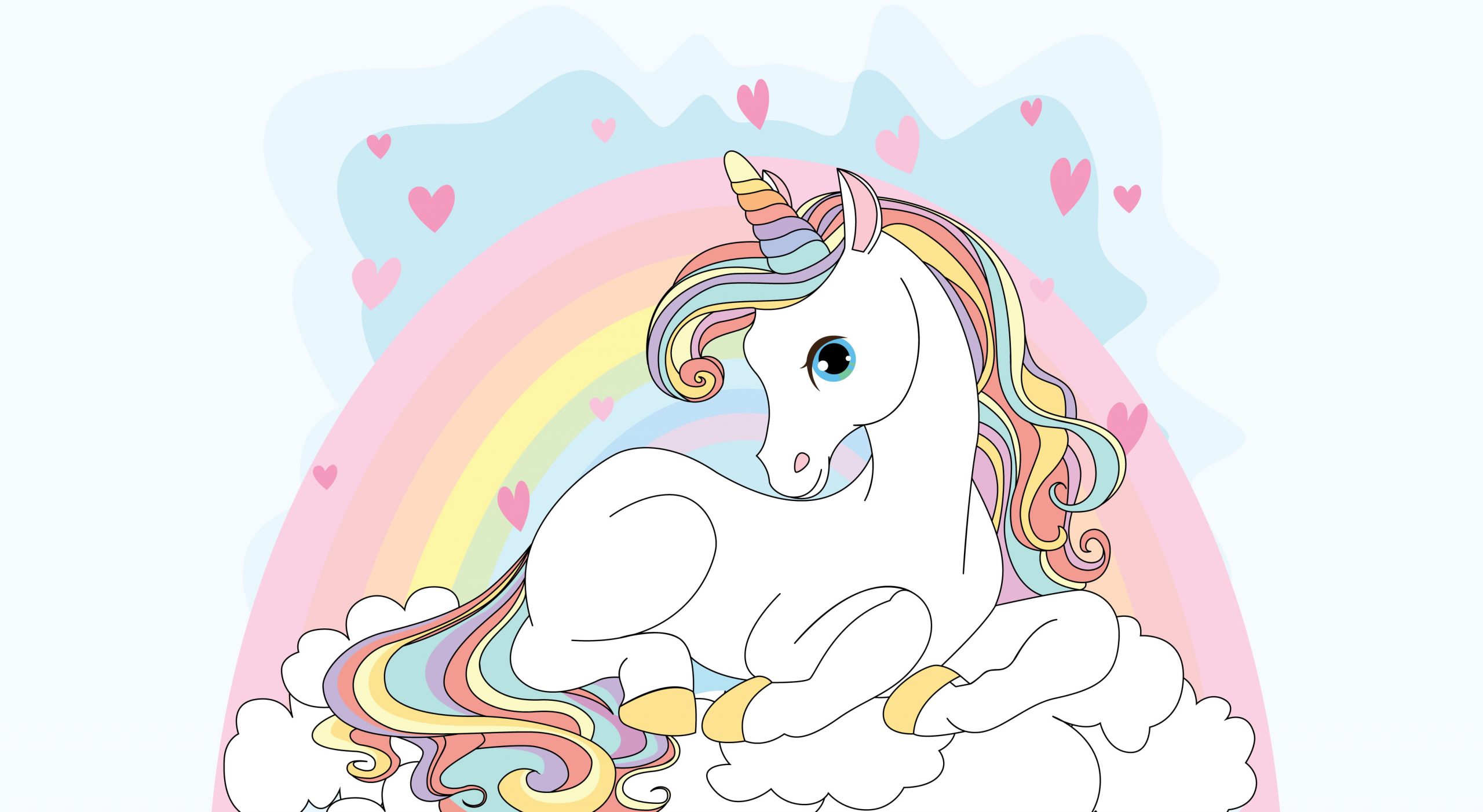 Unicorn wallpaper, Girly, Rainbow, HD, 4K