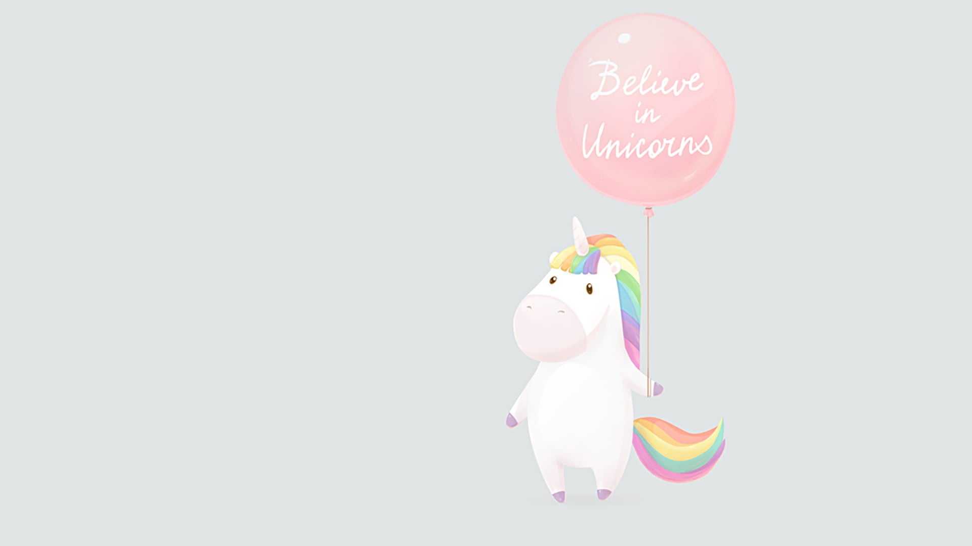 Unicorn digital artwork, unicorn wallpaper, magic, minimalism, rainbows