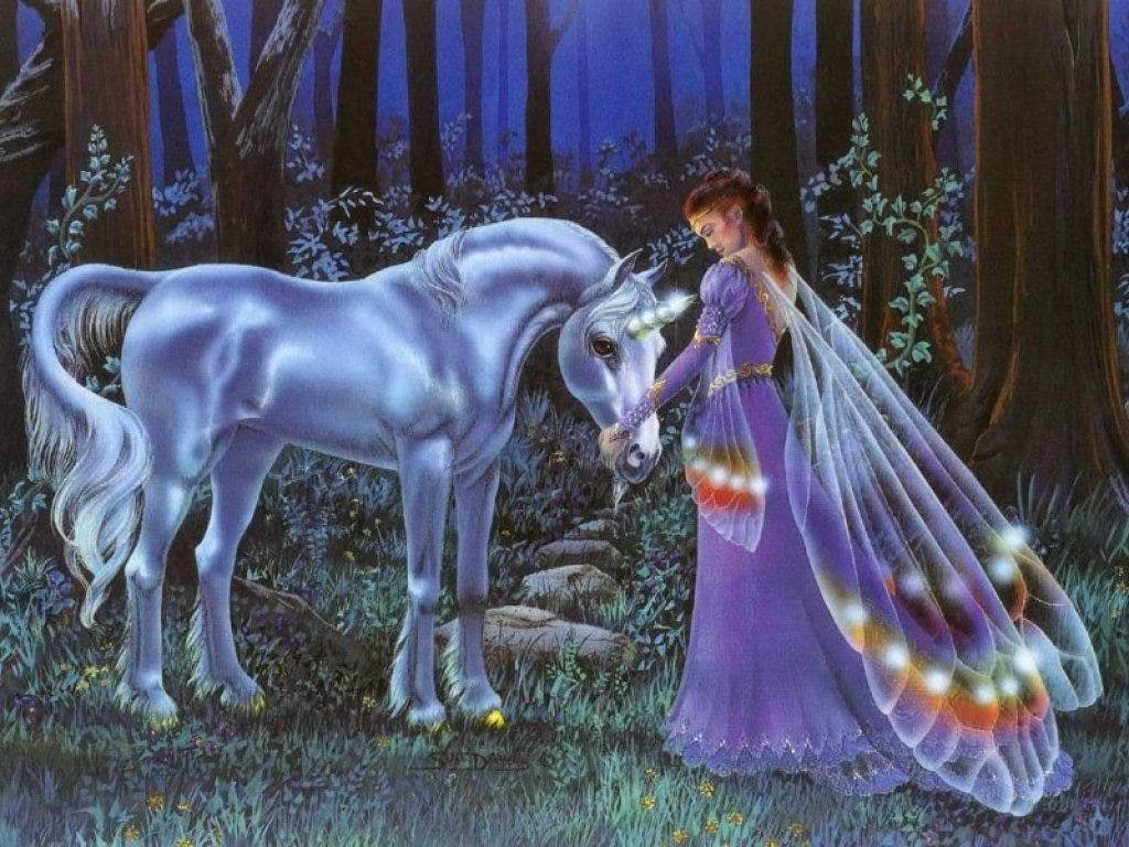 Abstract, fairy, horse, unicorn wallpaper