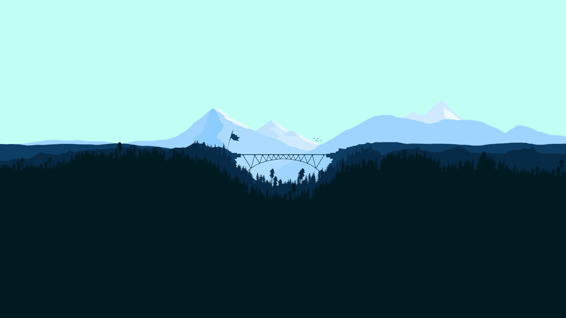 Icy mountain animated illustration, wallpaper of mountain during daytime