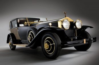 Vintage black car, Rolls-Royce, Oldtimer, simple background, mode of transportation wallpaper