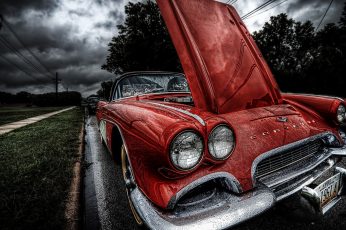 Red vehicle, old car, Corvette, 1961 Chevrolet Corvette, red cars wallpaper