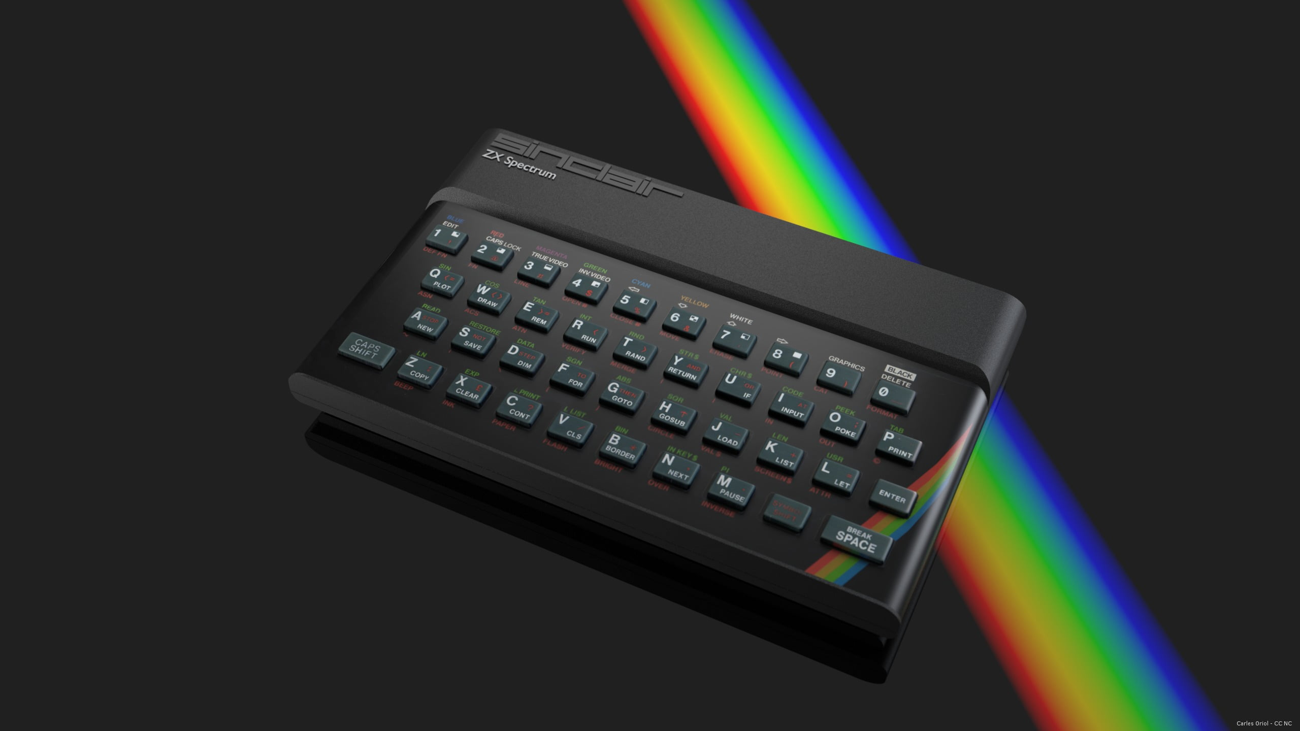 black wireless compact keyboard, Zx Spectrum , computer, vintage wallpaper