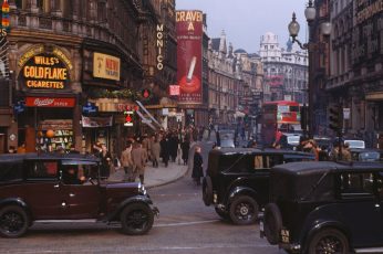 Assorted vehicles, Kodachrome, street, vintage, classic car, London wallpaper