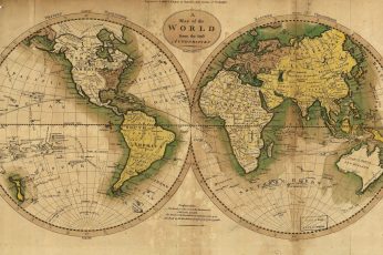 Vintage wallpaper, world map, history, ancient history, globe