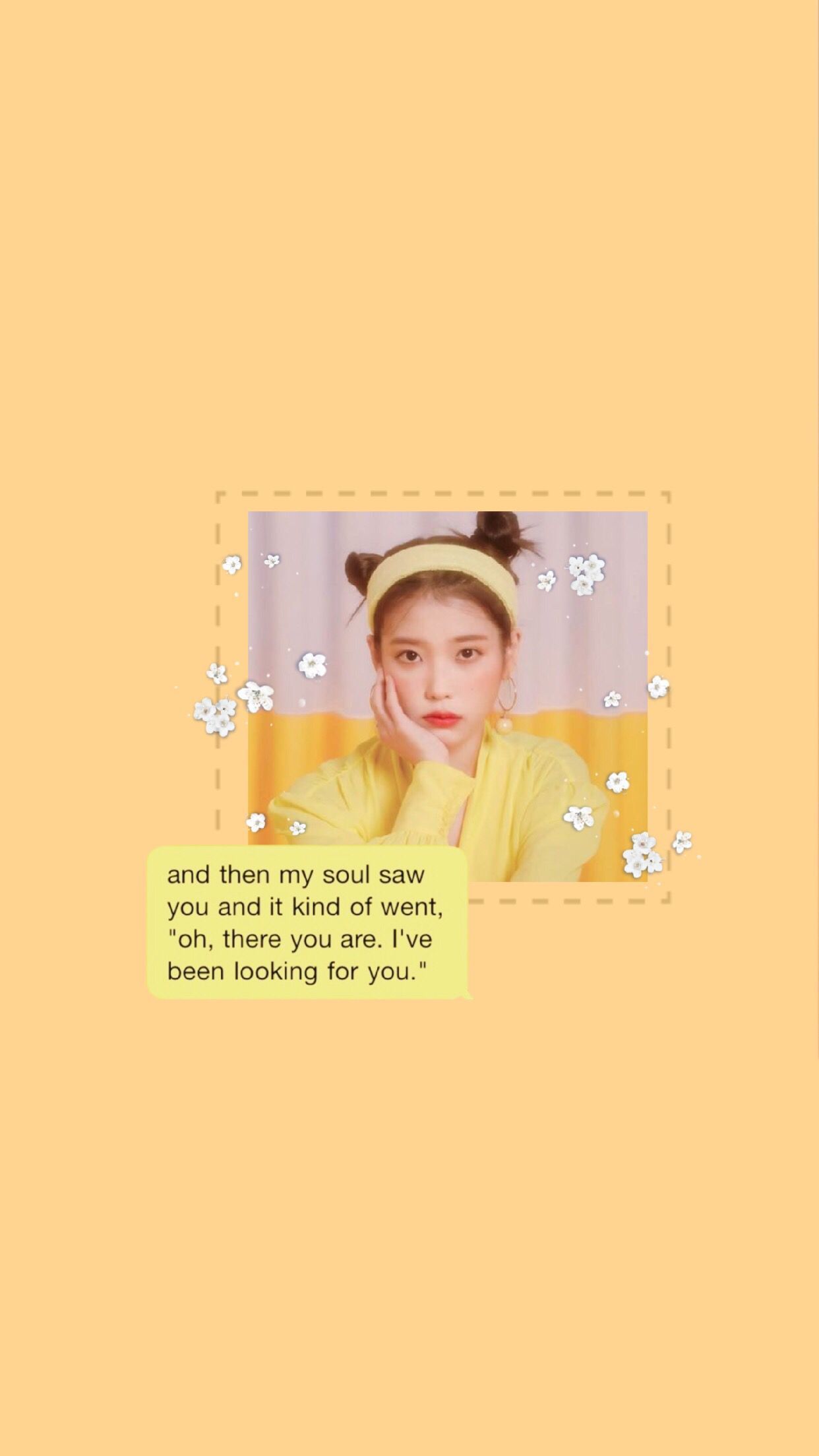 Korean Aesthetic Yellow text wallpaper