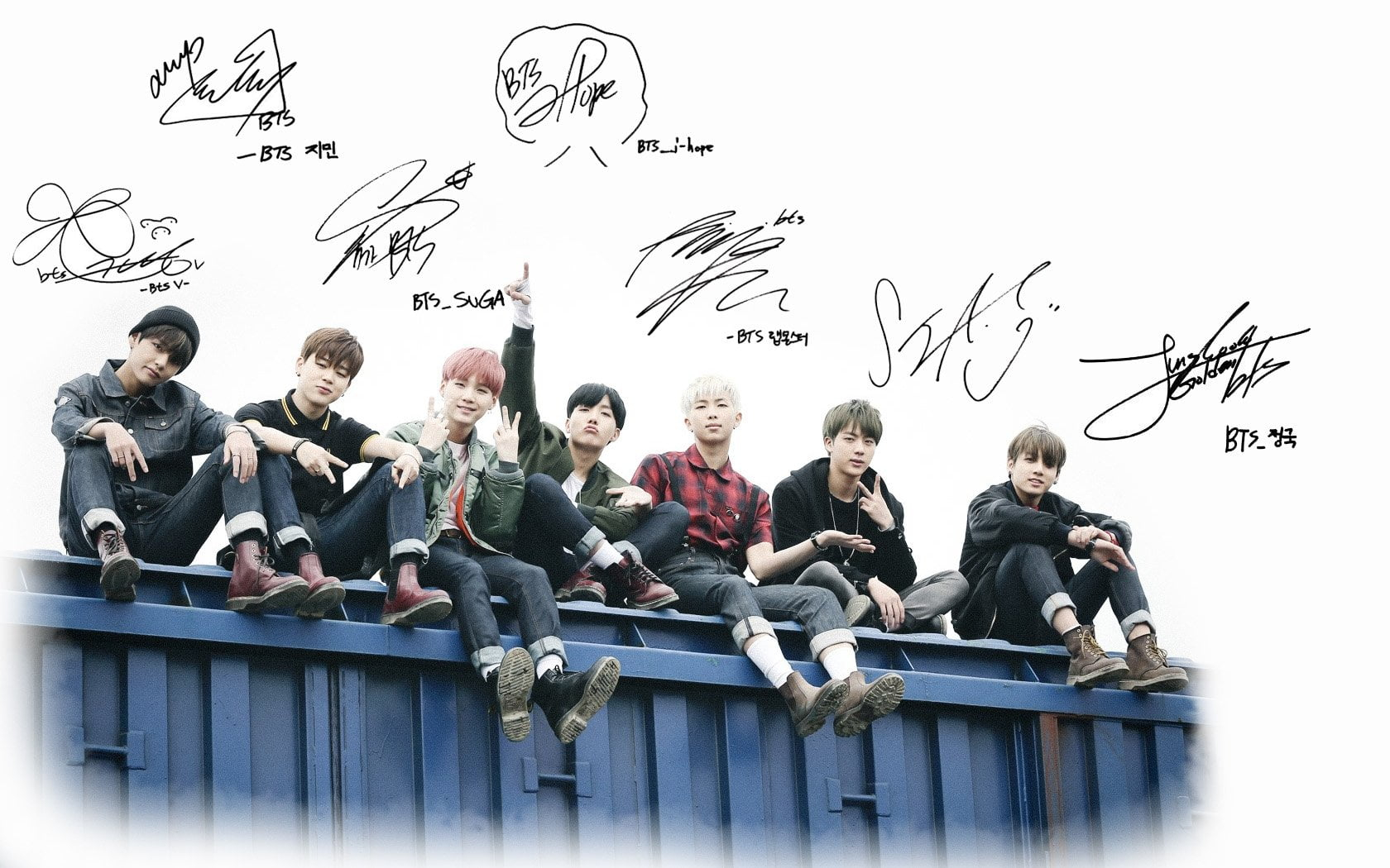 Music, BTS wallpaper, real people, sitting, group of people, casual clothing