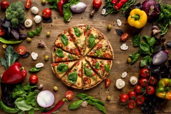Wallpaper Pizza, food, vegetables, fruit, food and drink, freshness, healthy eating