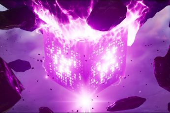 Fortnite wallpaper, Xbox One, video games, purple, water, indoors, pink color