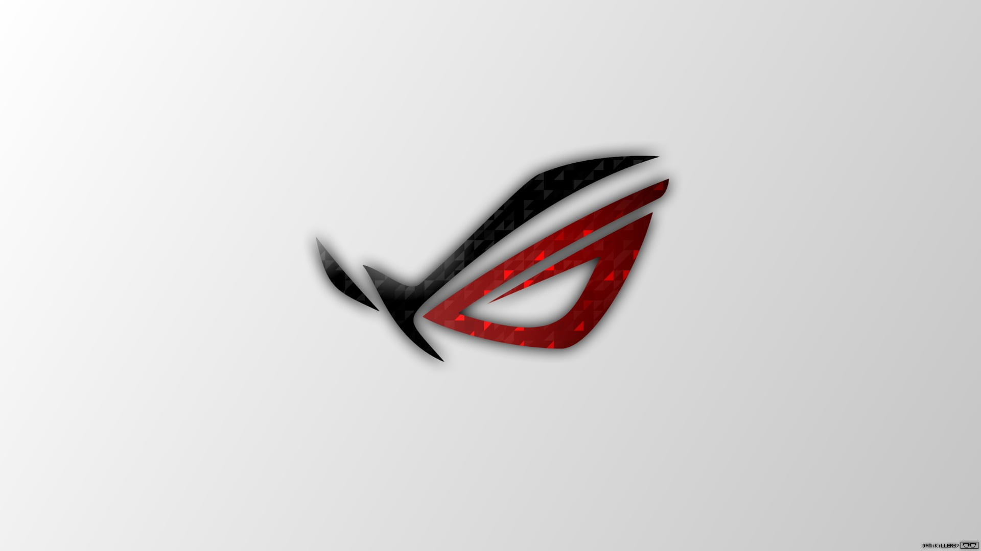 Asus ROG logo, Republic of Gamers, Trixel, white background, studio shot