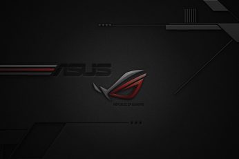 Asus poster, Republic of Gamers, sign, indoors, no people, red
