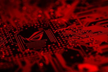 Red and black ROG logo, Asus Republic of Gamers logo, motherboards