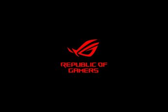 ASUS, Republic of Gamers, red, communication, illuminated, black background