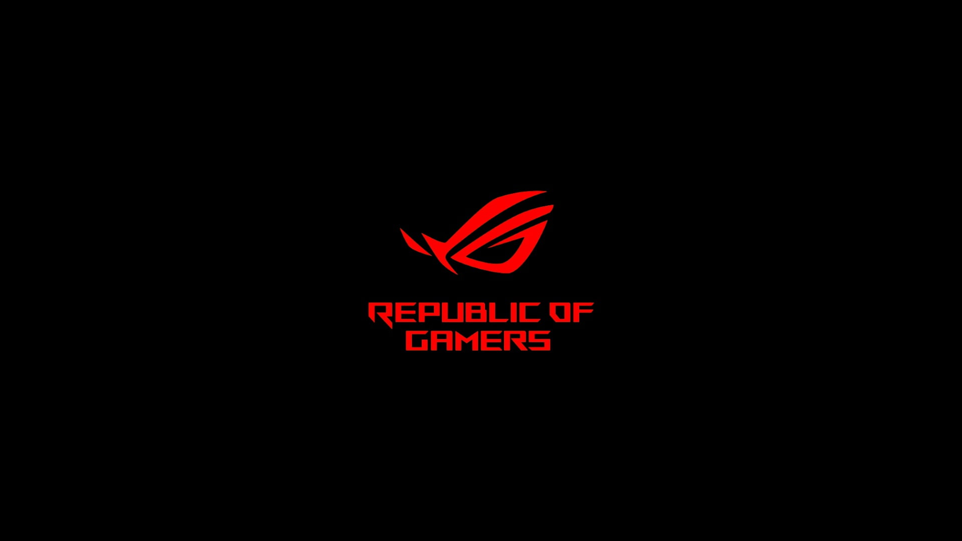 ASUS, Republic of Gamers, red, communication, illuminated, black background
