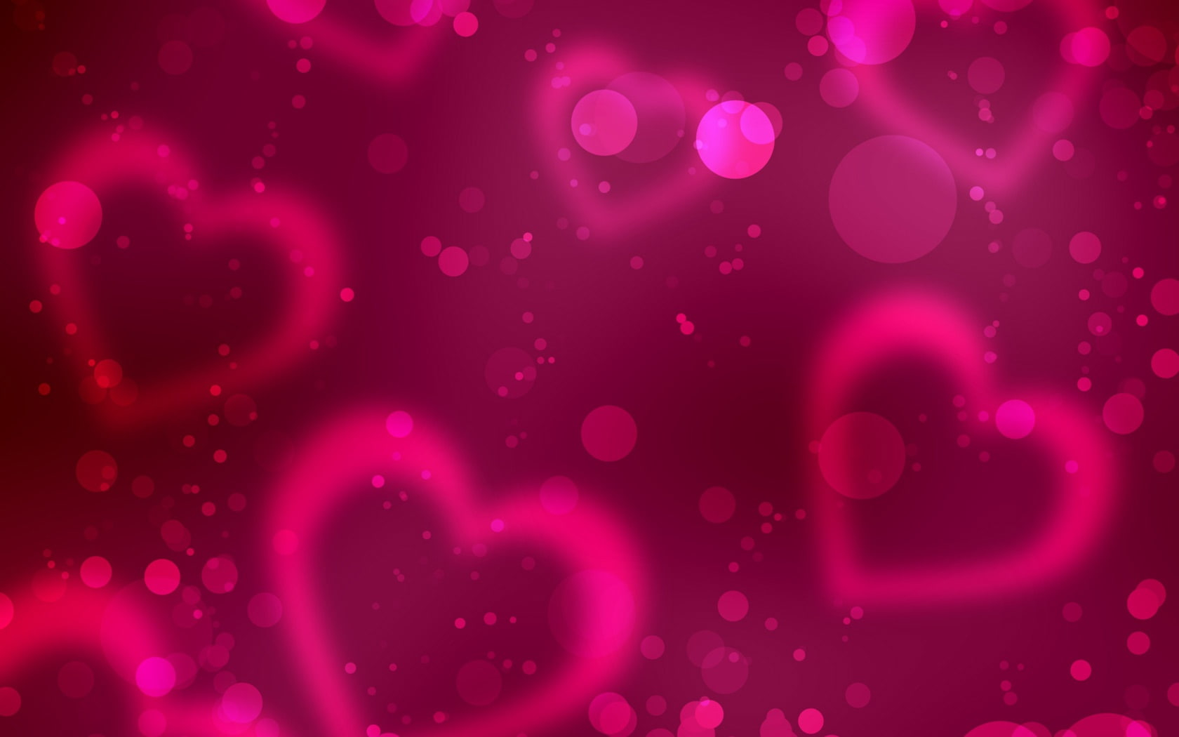 Wallpaper Valentine's Day red heart, pink hearts illustration