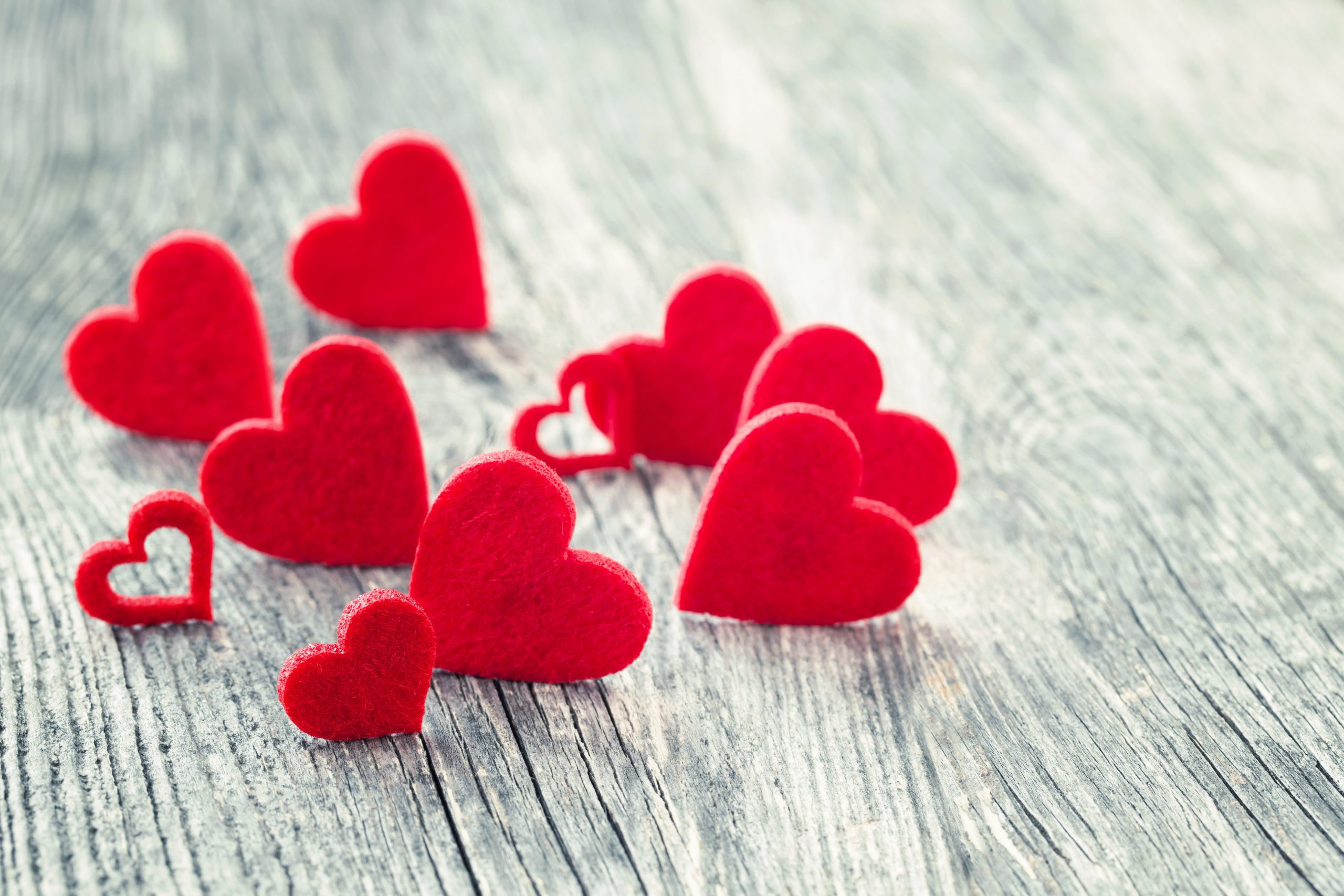 Wallpaper Heart foil confetti, background, love, red, valentine, valentine's day
