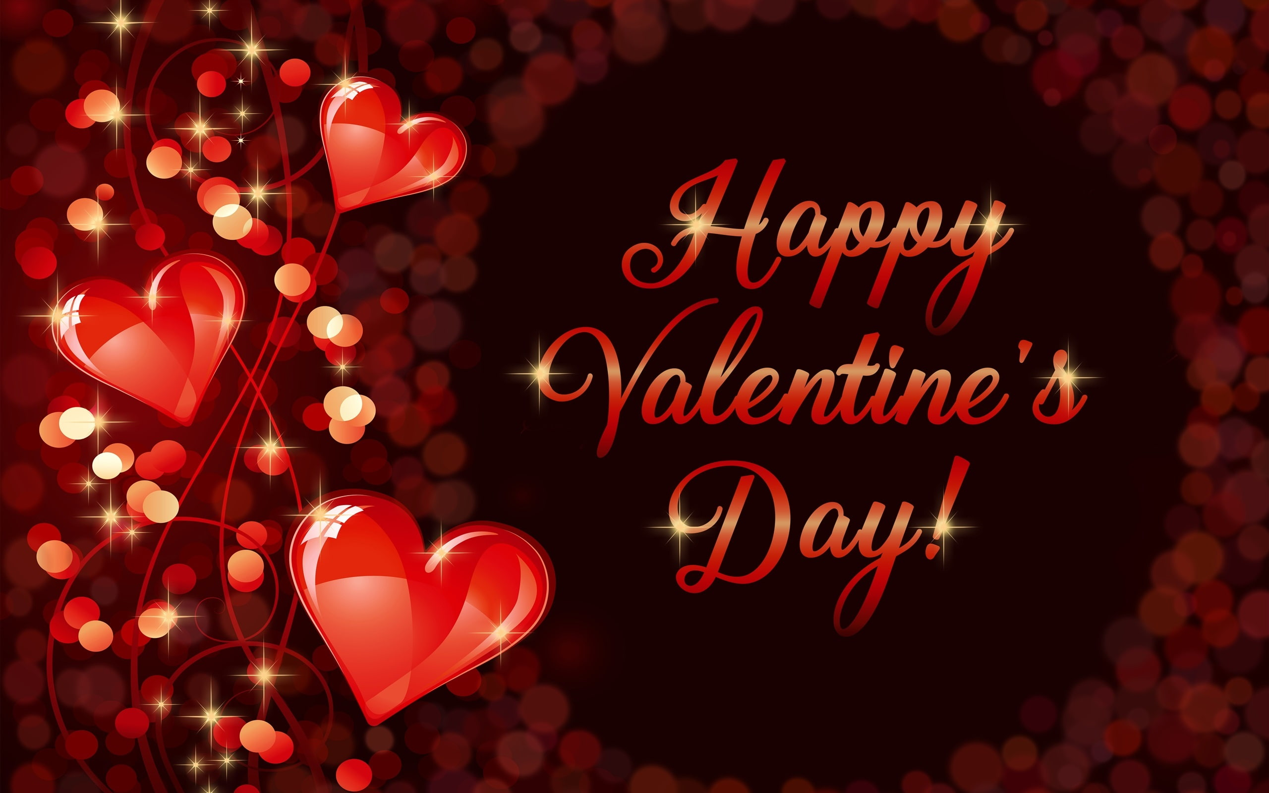 Happy Valentine's Day, romantic, love, hearts wallpaper