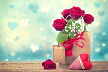 Valentine’s Day, love, roses, heart, romantic, gift wallpaper