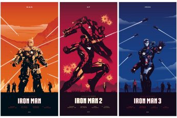 Marvel Comics Iron Man wallpaper 1, 2, and 3 illustration collage, movies