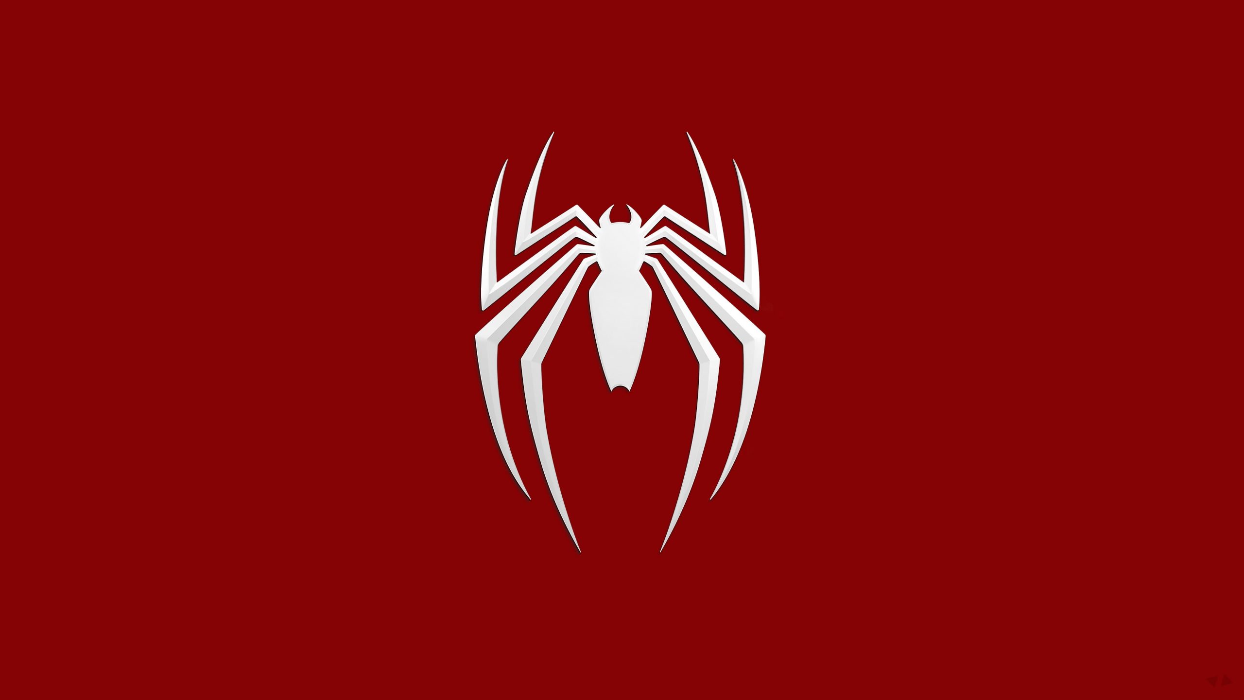 Marvel Spider-Man logo wallpaper, simple background, Spider-Man (2018)