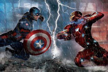 Captain America and Iron Man wallpaper, Captain America: Civil War