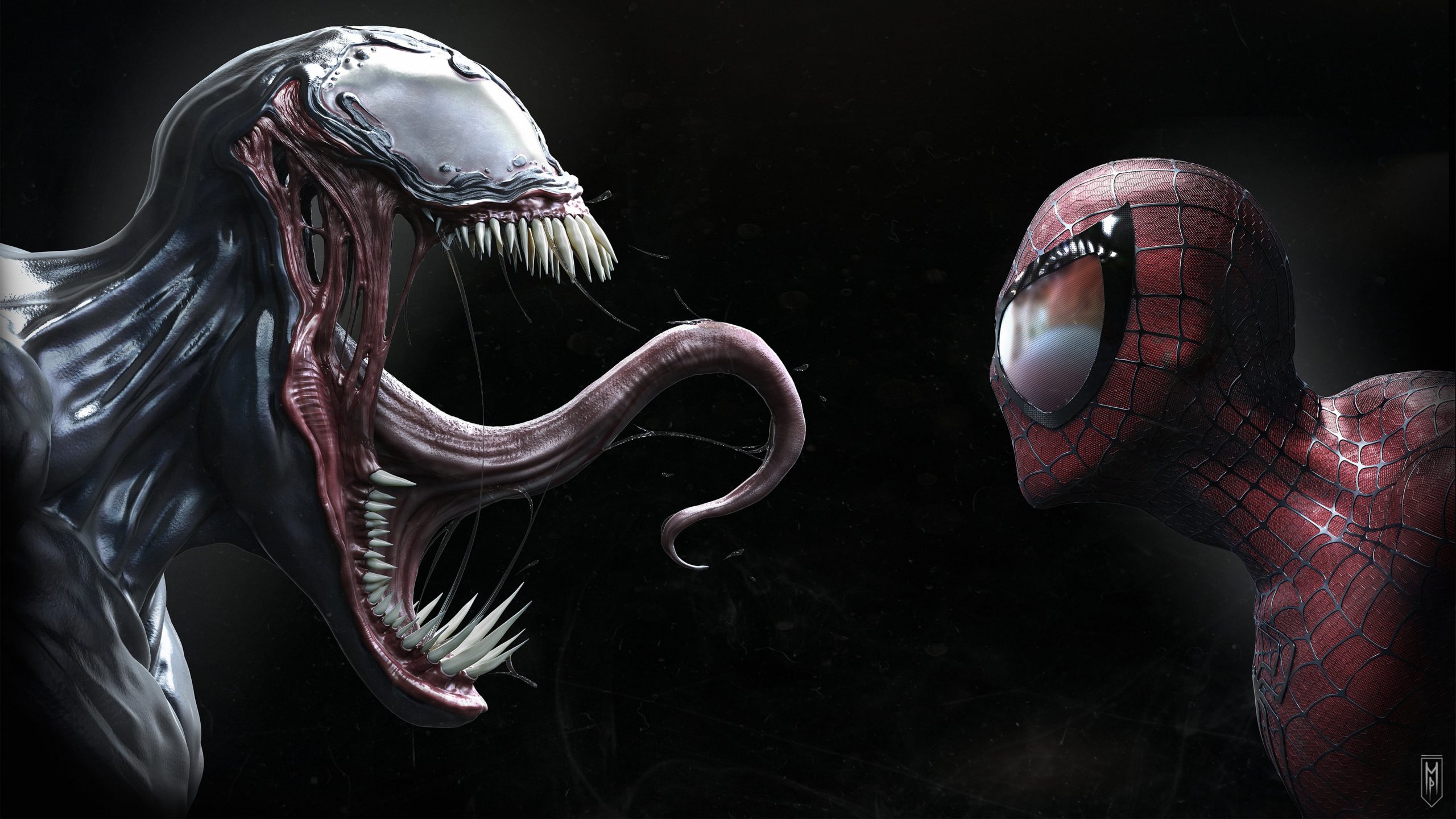 Marvel Spider-Man and Venom wallpaper, Symbiote, simple background