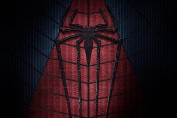 Spider-Man wallpaper, Marvel Comics, superhero, logo, dark, red