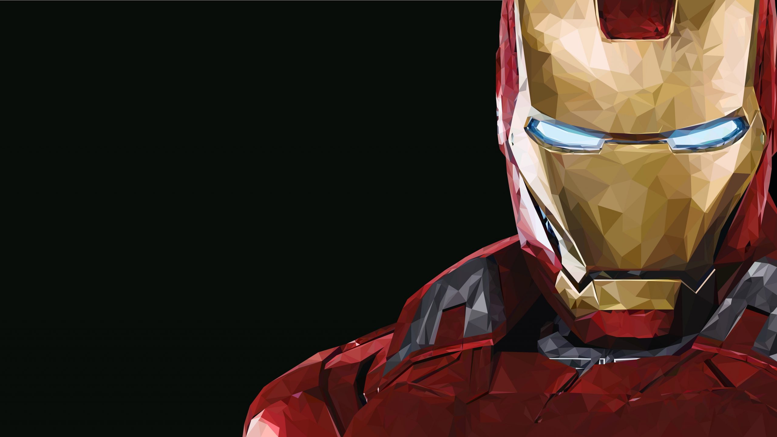 Iron Man Mark 43 wallpaper, Marvel Comics, copy space, black background