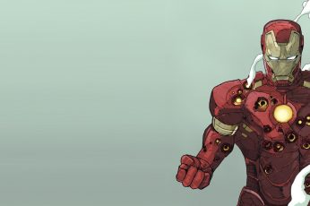 Iron Man digital wallpaper, Marvel Comics, copy space, machinery