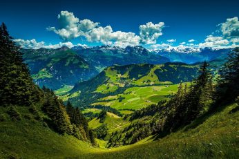 Mountain Landscape wallpaper, green hills, Nature, Mountains, Blue, Beautiful