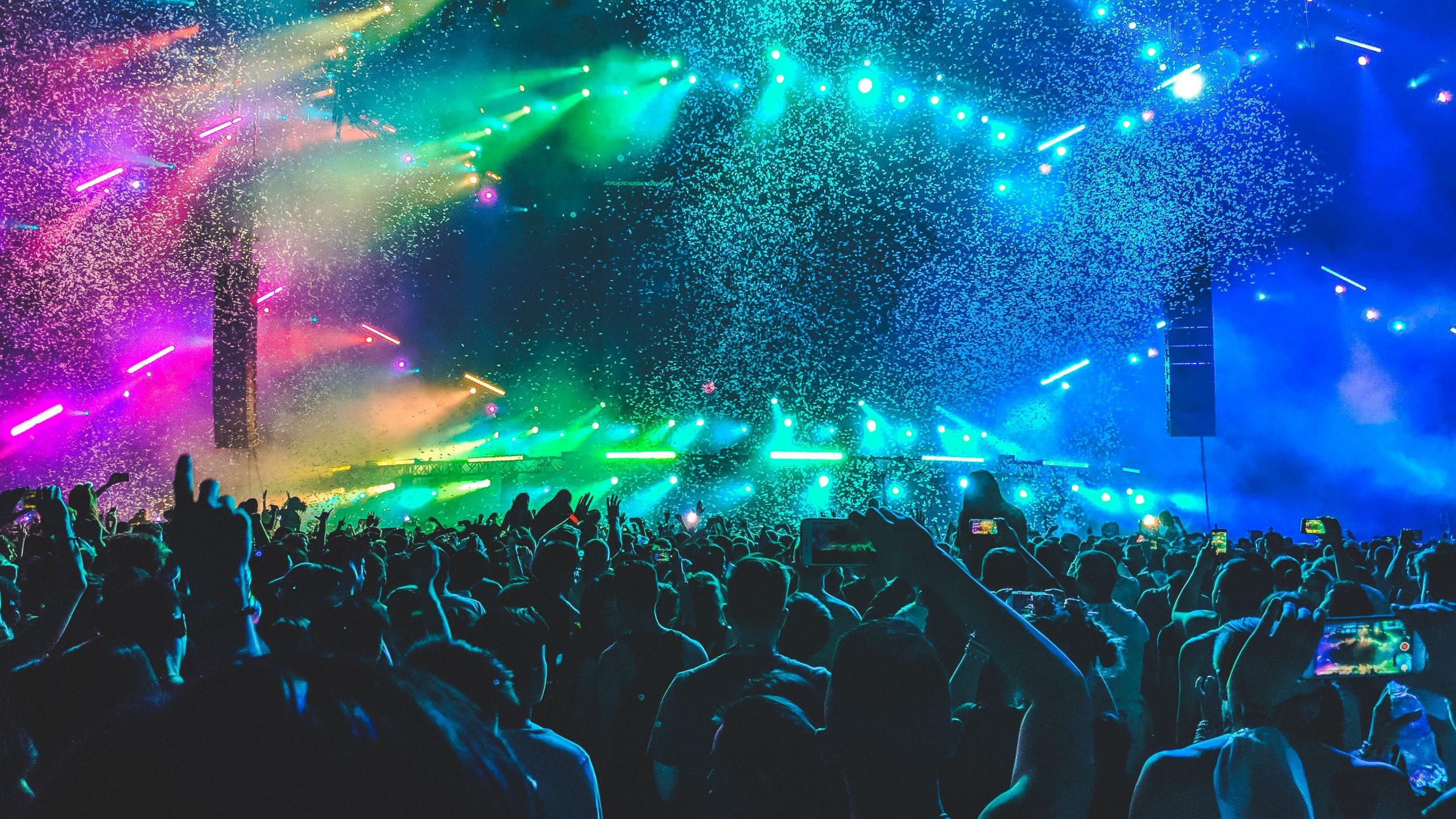 Life wallpaper, concert, music, party, lights, people, colors, neon lights