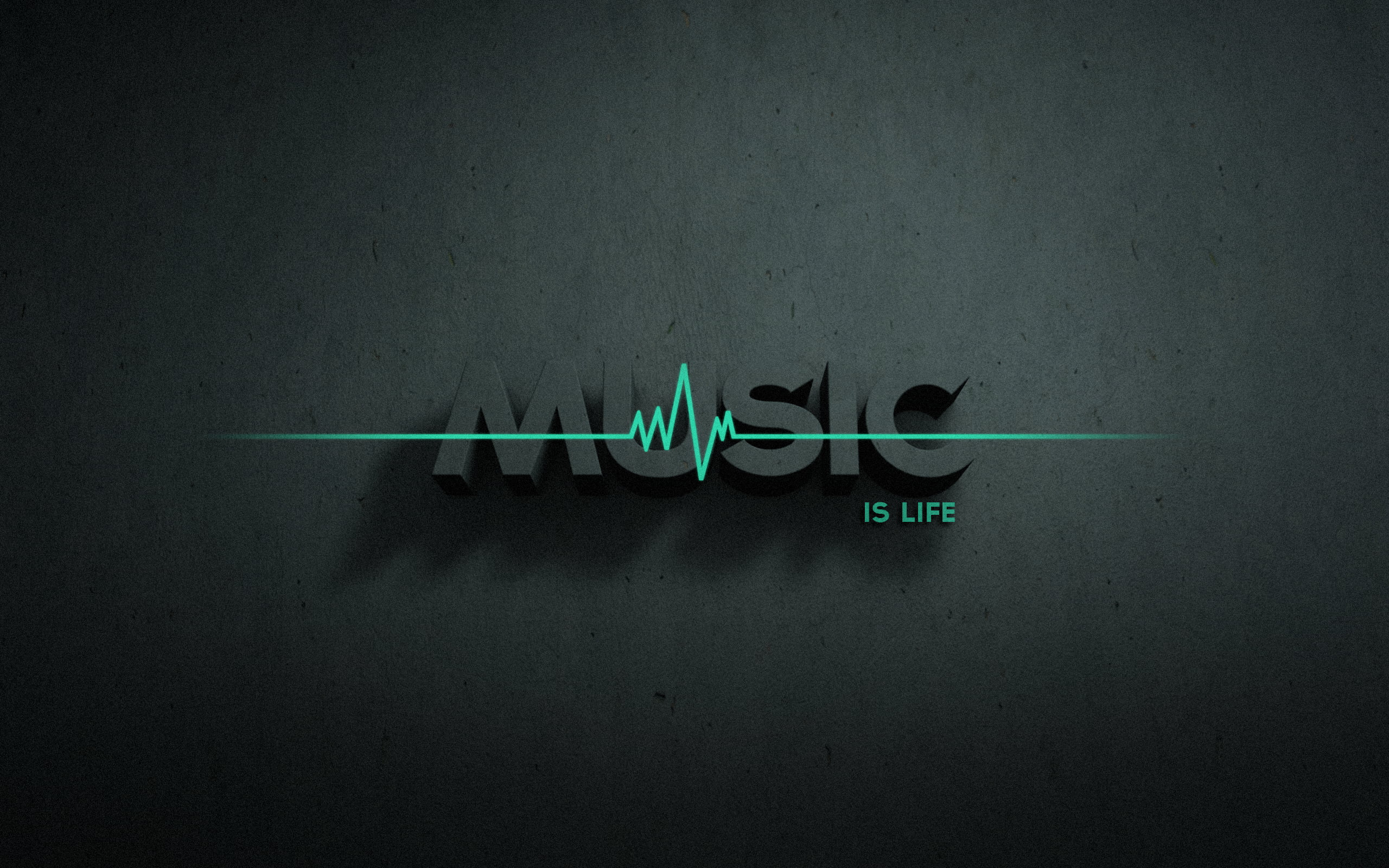 Music is life wallpaper text illustration, typography, minimalism, digital art