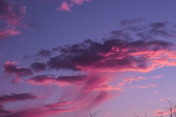 Sky wallpaper, sunset, clouds, pink, neon, purple, pastel, fading, wild