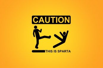 Caution this is Sparta wallpaper, yellow background, simple background