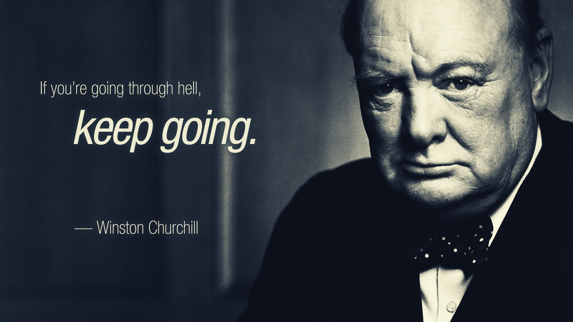 Winston Churchill wallpaper, quote, monochrome, motivational, typography