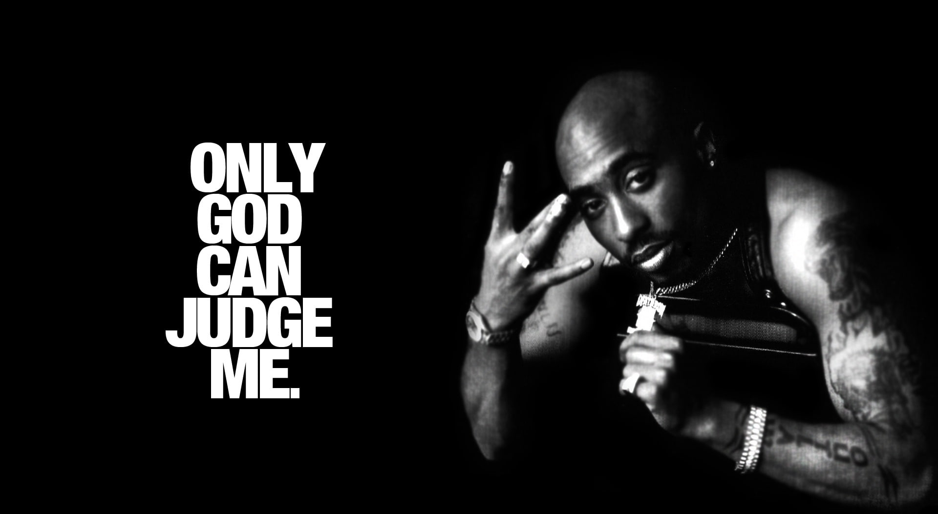 Only God Can Judge Me wallpaper - Tupac, 2Pac illustration, Artistic, Typography