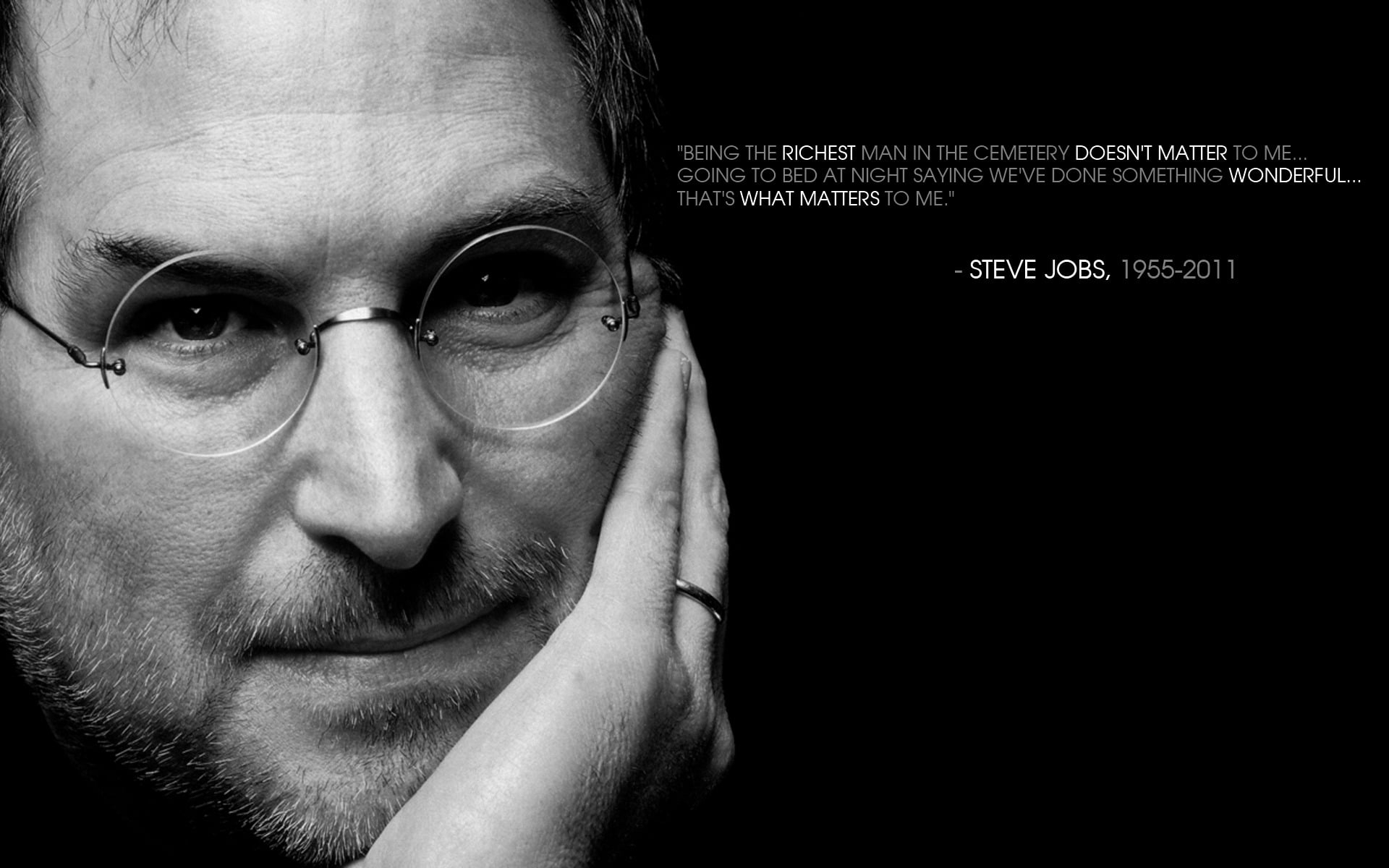 Steve Jobs quote wallpaper, inspirational, motivational, monochrome, portrait
