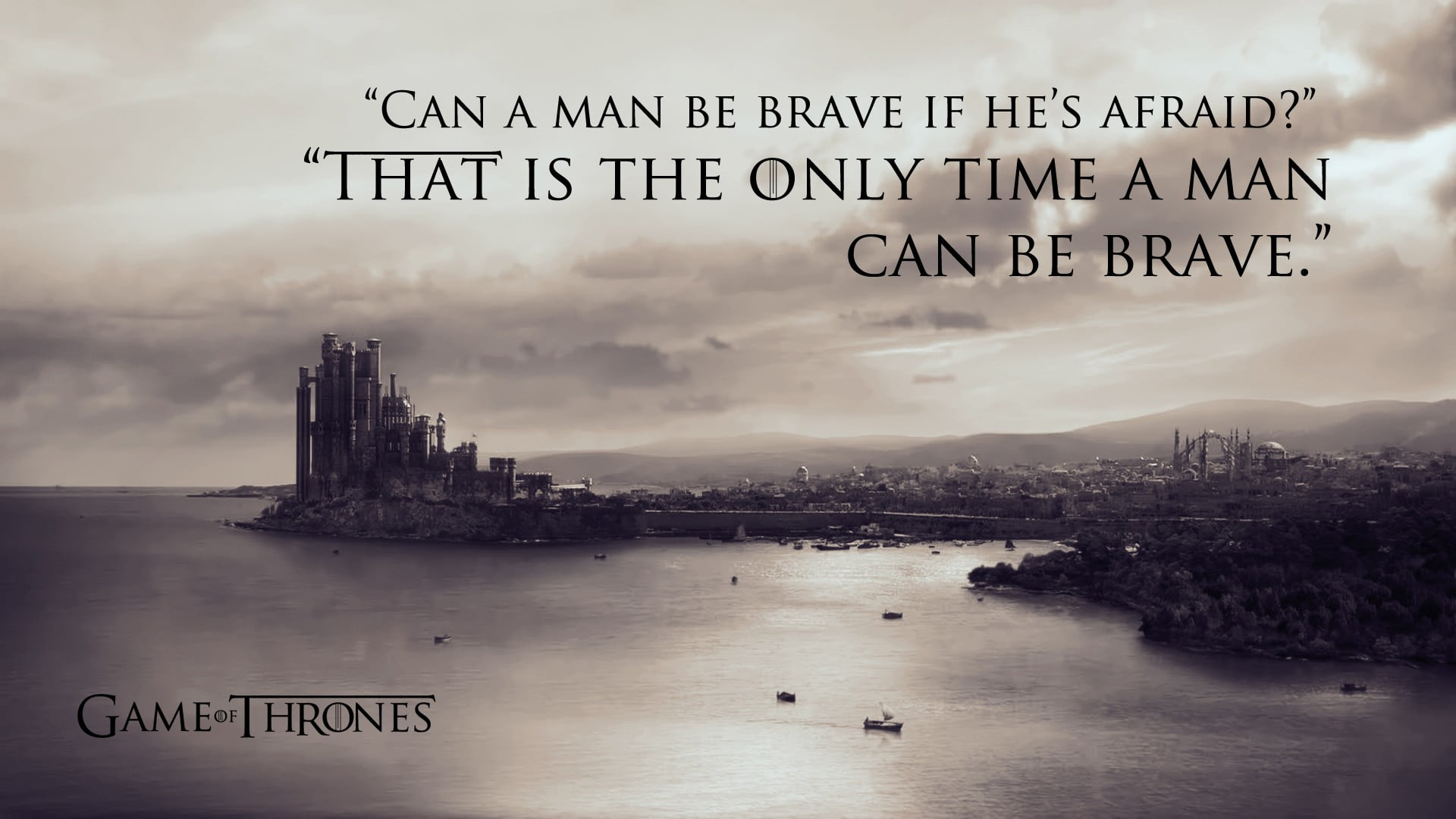 Game of Thrones wallpaper, Game of Thrones quote, TV, monochrome