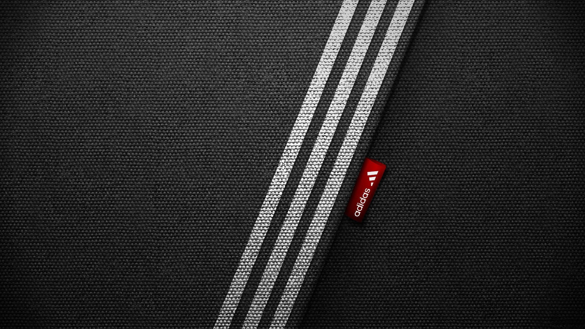 Adidas product label wallpaper, black background, minimalism, red, close-up, adidas product label, Empty