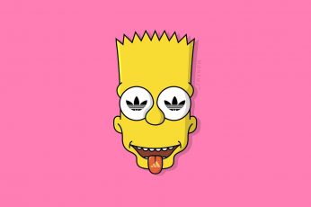 Adidas Simpsons Bart wallpaper, Minimalism, Figure, Language, Face
