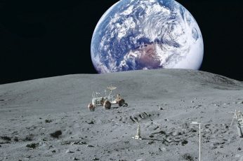 Moon and planet earth space Wallpaper, the moon, NASA, lunar vehicle